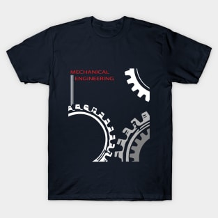 mechanical engineering text & gear logo design T-Shirt